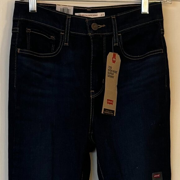 Womens Levis 720s Super Skinny Dark Wash NWT  Sz 4 - Picture 2 of 4